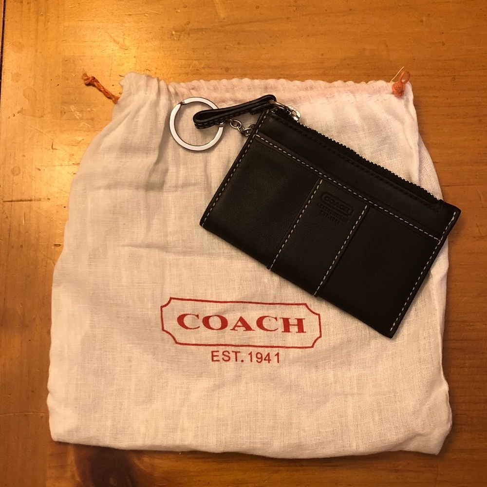Black Coach Coin Wallet